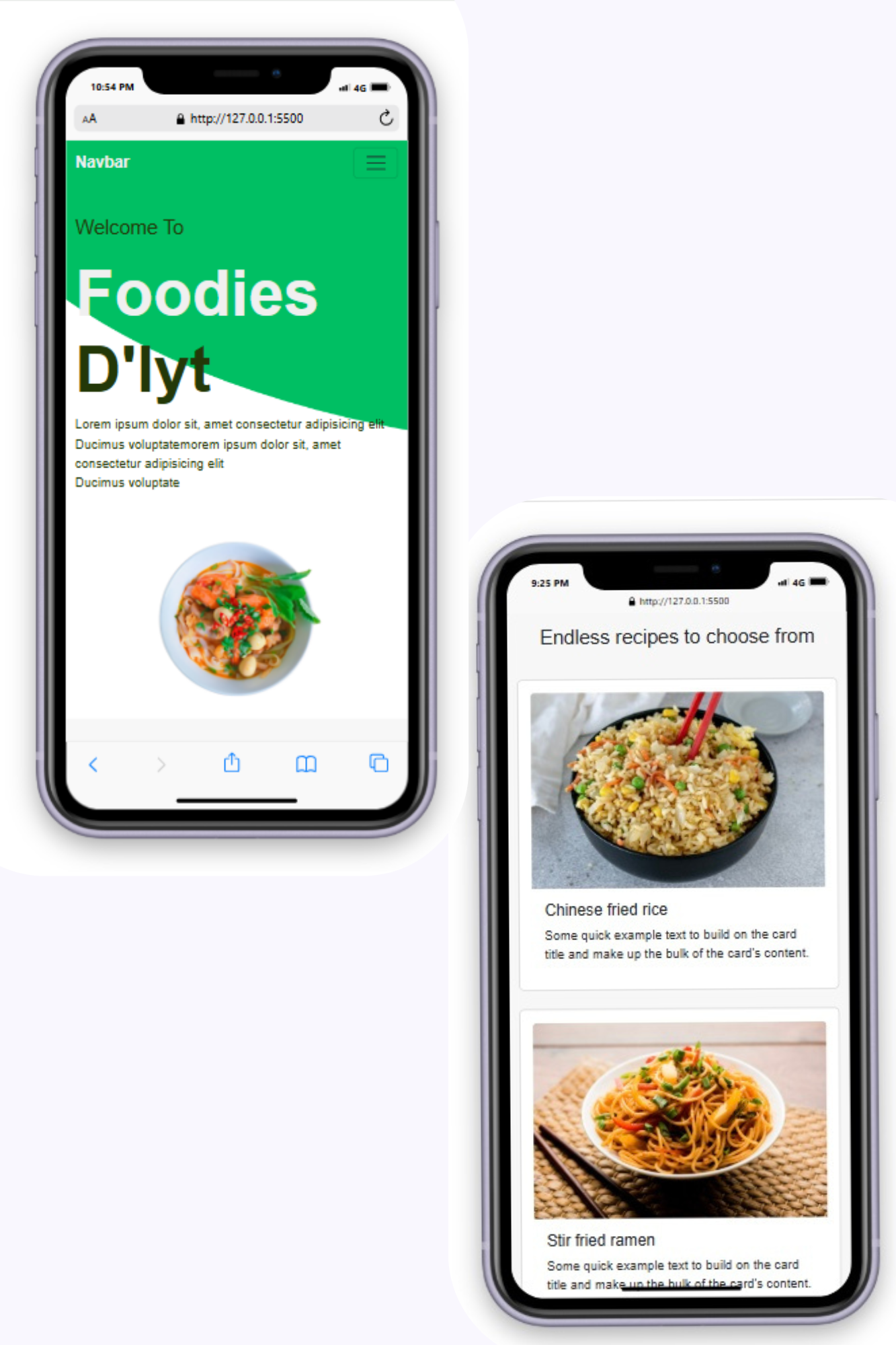 Chinese food website project preview